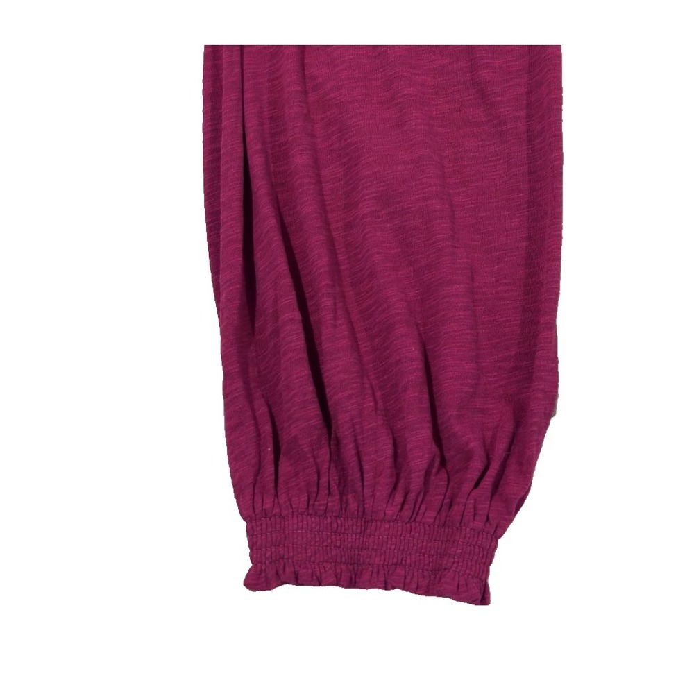 NWT Democracy 2X Plum Lace Inset Cotton Modal Knit Pullover Top Bishop Sleeve - Picture 6 of 12